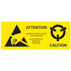 ESD Vinyl caution label